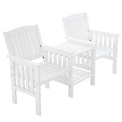 garden bench chair table loveseat wooden outdoor furniture patio park white