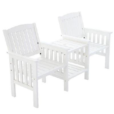 garden bench chair table loveseat wooden outdoor furniture patio park white