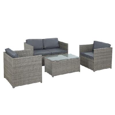 gardeon outdoor furniture sofa set 4-seater wicker lounge setting table chairs