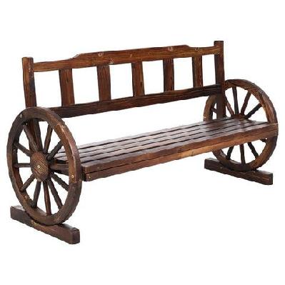 garden bench wooden wagon chair 3 seat outdoor furniture backyard lounge charcoal