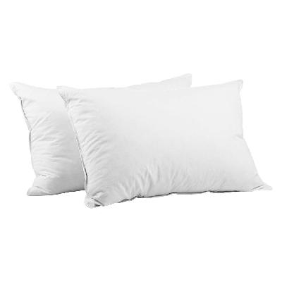 bedding set of 2 goose feather and down pillow - white