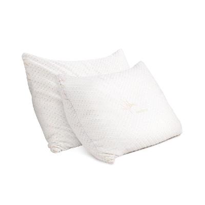 bedding set of 2 single bamboo memory foam pillow