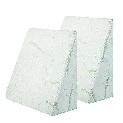 bedding 2x memory foam wedge pillow neck back support with cover waterproof bamboo