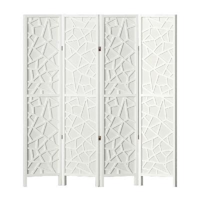 artiss clover room divider screen privacy wood dividers stand 4 panel white