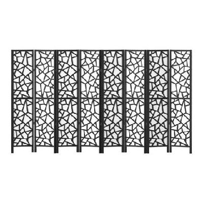 artiss clover room divider screen privacy wood dividers stand 8 panel black