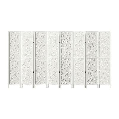 artiss clover room divider screen privacy wood dividers stand 8 panel white