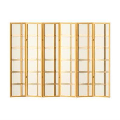 room divider screen privacy wood dividers stand 6 panel nova natural