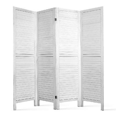 4 panel foldable wooden room divider - white