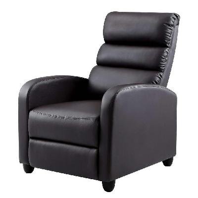 luxury recliner chair chairs lounge armchair sofa leather cover brown