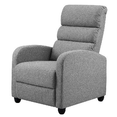 luxury recliner chair chairs lounge armchair sofa fabric cover grey