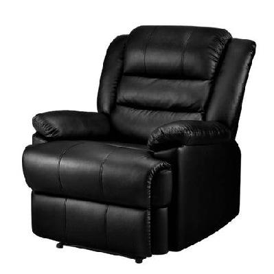 recliner chair armchair luxury single lounge sofa couch leather black