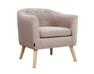 adora armchair tub chair single accent armchairs sofa lounge fabric beige