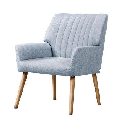 artiss armchair lounge chair armchairs accent fabric blue grey