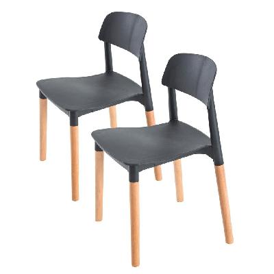la bella 2 set black retro belloch stackable dining cafe chair