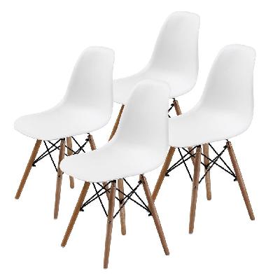 la bella 4 set white retro dining cafe chair dsw pp