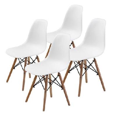 la bella 4 set white retro dining cafe chair dsw pp