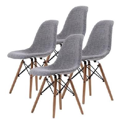 la bella 4 set grey retro dining cafe chair dsw fabric