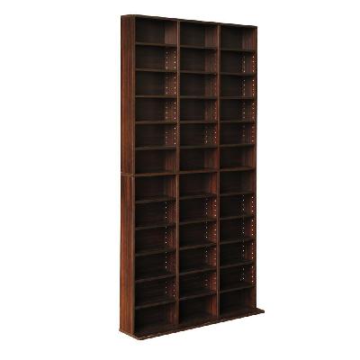 adjustable book storage shelf rack unit - expresso