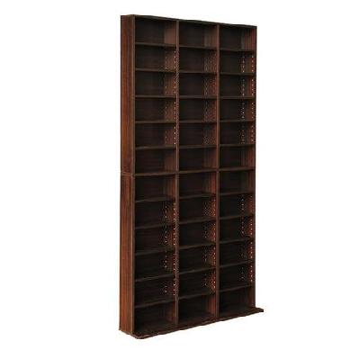 adjustable book storage shelf rack unit - expresso