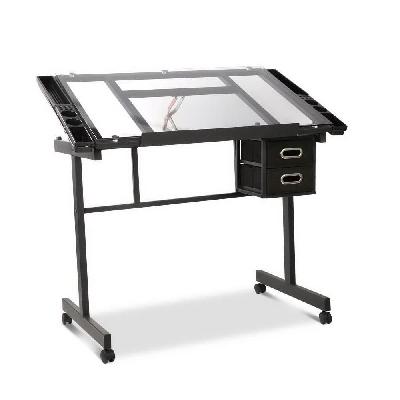 adjustable drawing desk - black and grey