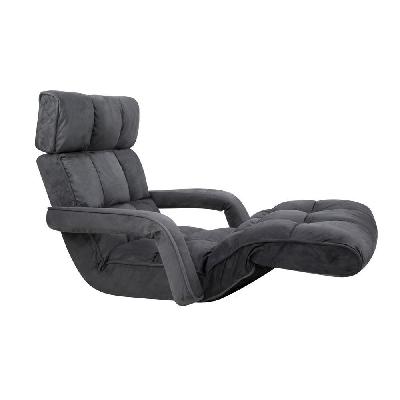 adjustable lounger with arms - charcoal