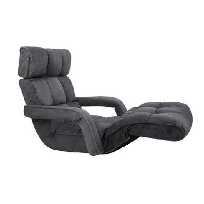 adjustable lounger with arms - charcoal