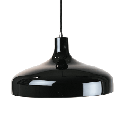 ariella classic elegant cord drop dome pendant light lamp - black