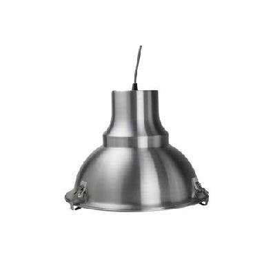 aldous industrial classic cord drop dome pendant light lamp - aluminium