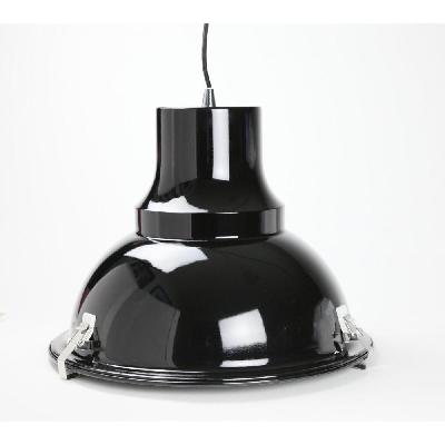 aldous industrial classic cord drop dome pendant light lamp - black