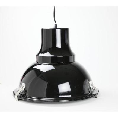 aldous industrial classic cord drop dome pendant light lamp - black