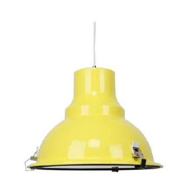 aldous industrial classic cord drop dome pendant light lamp - luminous yellow