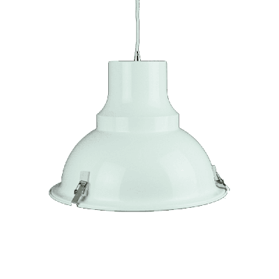 aldous industrial classic cord drop dome pendant light lamp - white