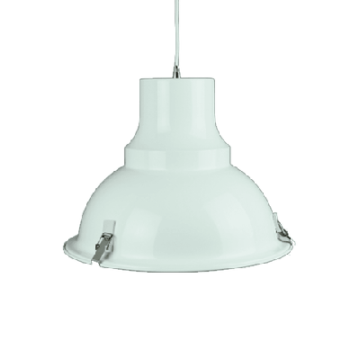 aldous industrial classic cord drop dome pendant light lamp - white