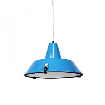 asi industrial cord drop dome pendant light lamp - blue