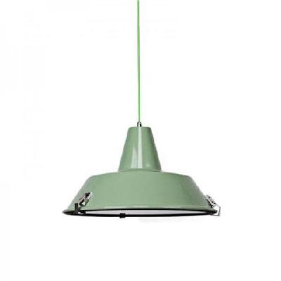 asi industrial cord drop dome pendant light lamp - green