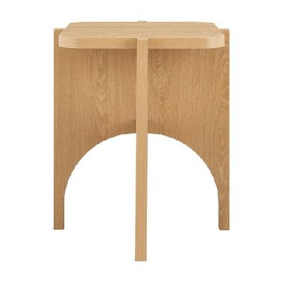 aisling wooden round side end lamp table oak