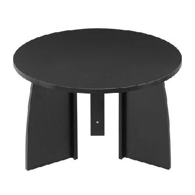 alfie wooden round coffee tea table 70cm black