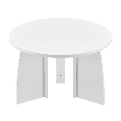 alfie wooden round coffee tea table 70cm white