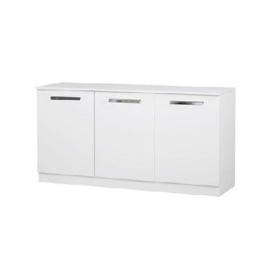 alice modern 3-doors credenza office storage - white