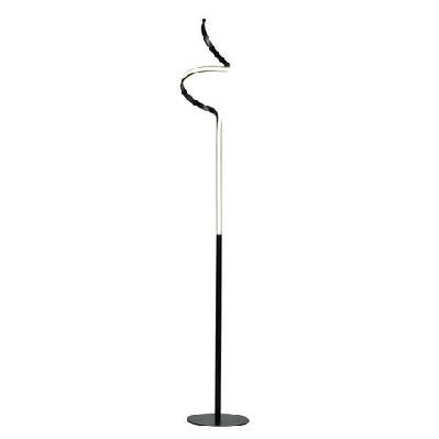 allison led elegant modern spiral floor lamp light - black