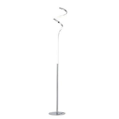 allison led elegant modern spiral floor lamp light - chrome