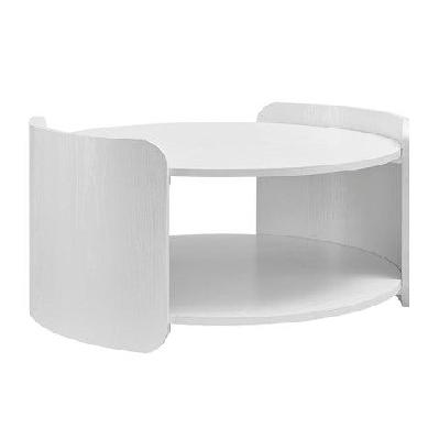 amara modern wooden round coffee tea table white