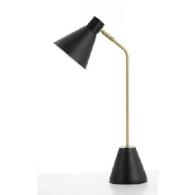 ambia modern table desk lamp light metal brass black matte