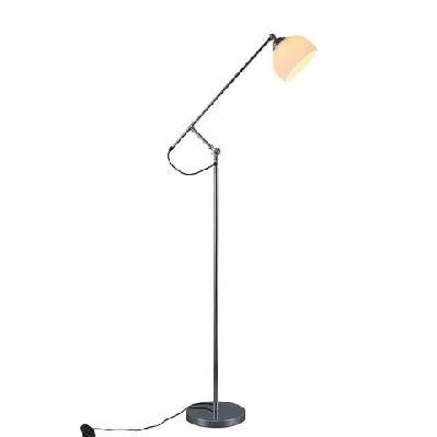 amory chrome metal base glass shade standing floor light lamp opal
