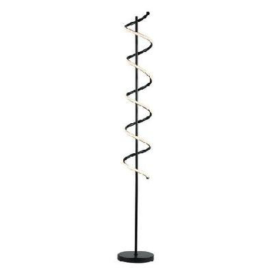 angelina modern curved spiral led floor reading lamp light - black