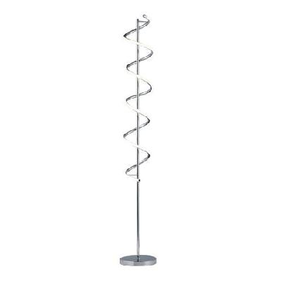 angelina modern curved spiral led floor reading lamp light - chrome