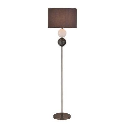 angie modern fabric shade orbs design metal floor lamp light pewter