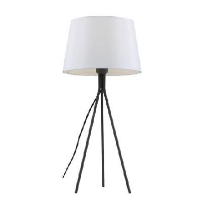 anna modern table desk lamp light metal fabric white dark grey matte sand