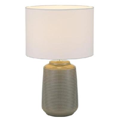 anni modern table desk lamp light fabric ceramic grey white gloss