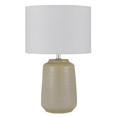 anni modern table desk lamp light fabric ceramic white cream gloss